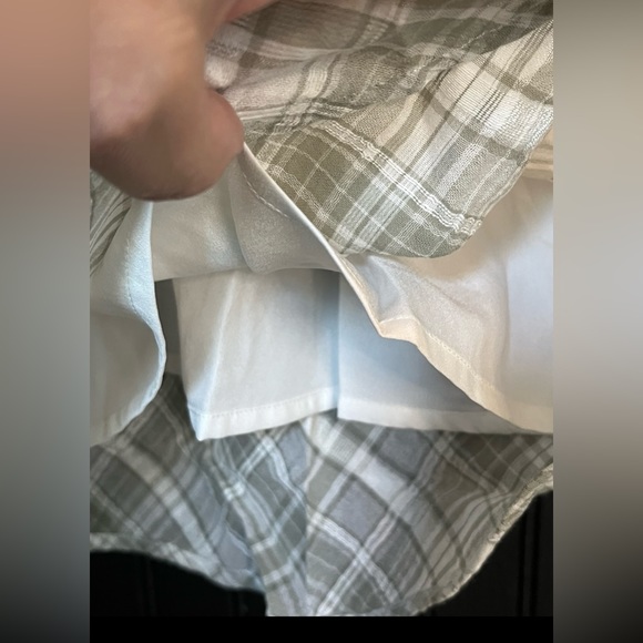 American Eagle Plaid Babydoll Mini Dress NWT - Picture 2 of 8